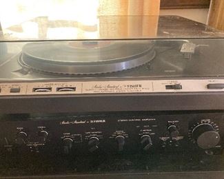 Vintage Fisher Turntable and Fisher Amplifier