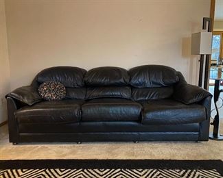 Black Leather Sofa