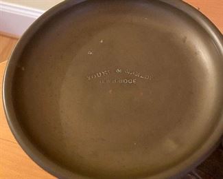 Antique Balance Scale. Tray reads "Young & Marlow New Bridge" Base says made in France. Asking $125. 