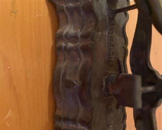 Antique Balance Scale. Tray reads "Young & Marlow New Bridge" Base says made in France. Asking $125. 