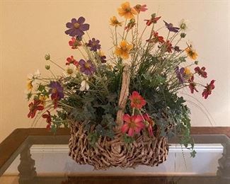 Large Flower Arrangement in Basket. Asking $20. 