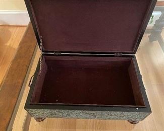 Velvet lined box - measures 18.5" wide x 11" deep x 7.25" tall Asking $40. 