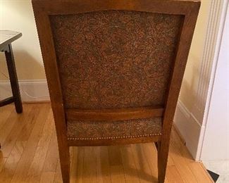 (F8) Arms are 25" wide. Chair is 32" deep. Floor to seat  is 21". Floor to Back is 37". Duck Feather & Duck Down filled Cushion.  Asking $125. 