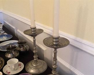 Portugal Pewter Candlesticks Asking $15 pair. 