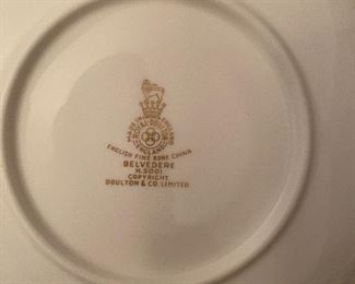 Royal Doulton "Belvedere" China. 31 pieces. Excellent Condition. 8 - 10.5" dinner plates. 6 - 8" plates. 5 - 6.5" plates. 6 cups & Saucers. Asking $150. 
