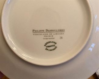 6" Exotic Fruit Plates Limoges by Phillip Deshoulieres. Asking $30. 