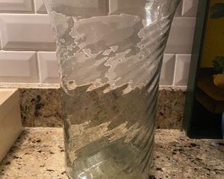 Blanco (?) Glass Vase. 12" tall x 8" across. Asking $35. 
