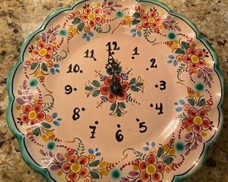 Decorative Plate Clock (needs new hands) asking $10. 