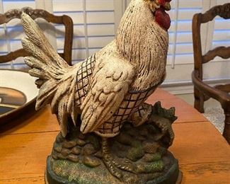 Cast Iron Rooster Door Stop asking $15. 