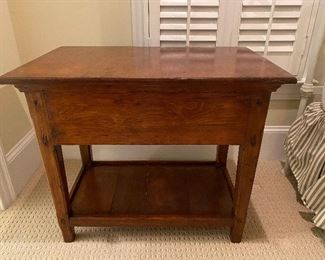(F12) Night Stand / Side Table. Top is 32" x 20" x 27" tall. Solid Wood - Asking $125. 