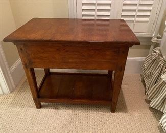 (F12) Night Stand / Side Table. Top is 32" x 20" x 27" tall. Solid Wood - Asking $125. 