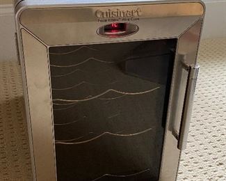 Cuisinart 6 bottle wine chiller 11" wide x 21" deep x 16" tall. Asking $75. 