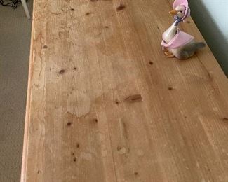 (F23) $175. 4 drawer Pine dresser 42" wide x 20" deep x 34" tall. Top drawer needs some slide adjusting - top has some water marks - overall solid wood piece!