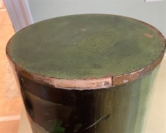 Hand Painted Trash Can 11.5" wide x 12.5" $25. 