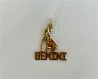 14 K Gemini Pendant