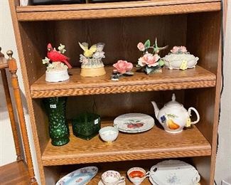 Bookshelf with curios
