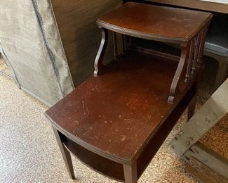 Vintage wood end table 