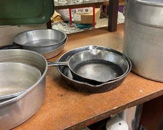 Pans from church kitchen 
Beverage carafes