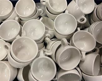 White restaurant ware coffee cups 