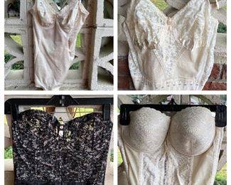 To make the vintage clothes fit appropriately the undergarments are going into the racks 