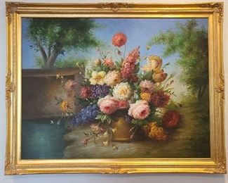 Large 3' 6" x 4' 6" framed original oil painting.