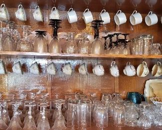 LOTS of Antique / Vintage Stemware, Dishes, etc.