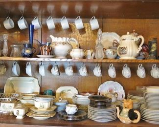 LOTS of Antique / Vintage Stemware, Dishes, Pitchers, Tea Cups,  etc.