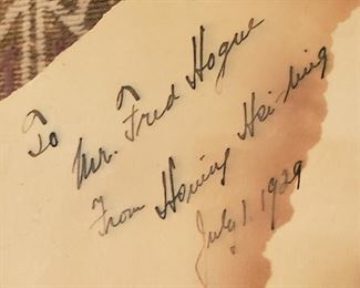 Interesting Vintage Chinese Portrait of a Nobleman inscribed to a family Member