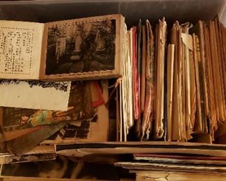 Box FULL of Vintage Chinese Postcards ( some Japanese) ca. 1920 or older