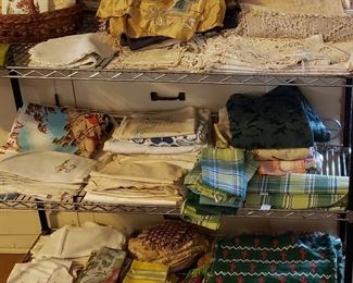 Antique Table Linens, Embroidery, etc.