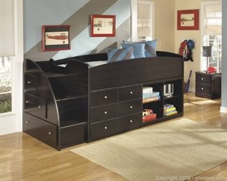 Ashley Furniture Embrace Merlot Twin Loft Bed
