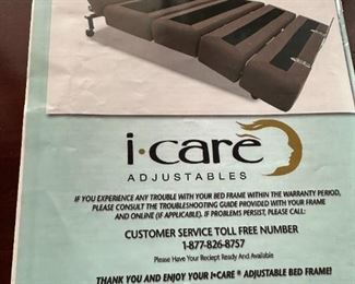 Queen bed has icare adjustable base and an incredible mattress.