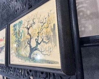 Mid century artist, signed, watercolor