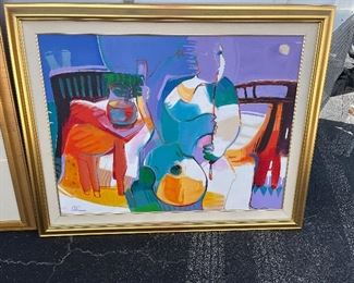 Ali Abstract Signed Painting