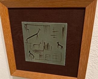 vintage hand-painted tiles by Harris G. Strong