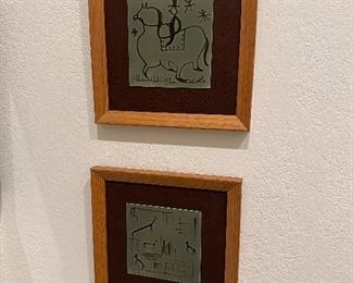 vintage hand-painted tiles by Harris G. Strong