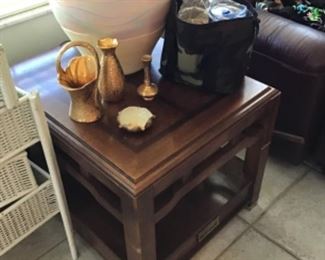 Wood & Glass End Tables (2)