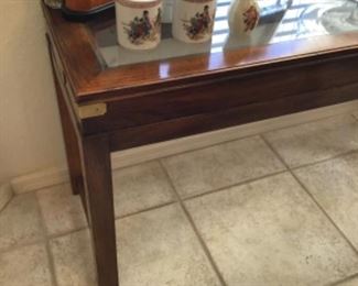 Matching Sofa Table with Glass Insert