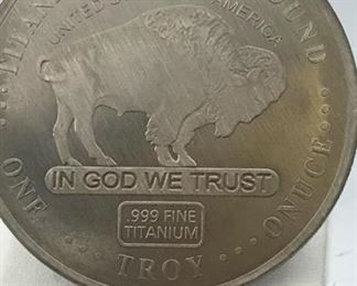 troy ounce coin titanium