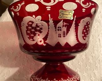 Egermann Ruby Red Bohemian glass