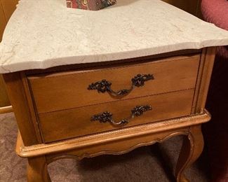 Marble top end table