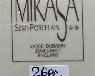 Mikasa Semi-porcelain VK200 Dubarry China (26pc)