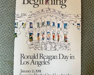 "A New Beginning" Ronald Reagan Day in Los Angeles poster, 1981