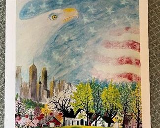 "America, the Light of the World" signed print by Kay Ameche