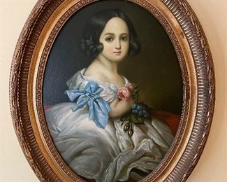 Antique oil on canvas by Schroeter