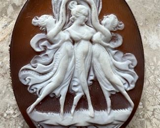 Sterling Silver lined Cameo