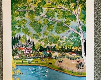 "Rancho del Cielo, Ronald Reagan's Ranch" print signed by Kay Ameche '81