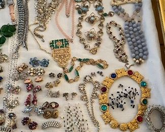 Abundant costume, silver & gold jewelry
