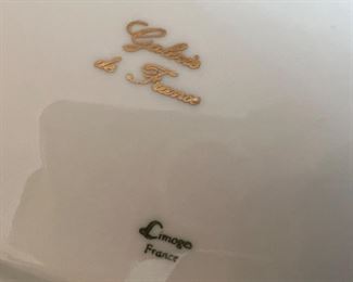 Limoges porcelain fish plate