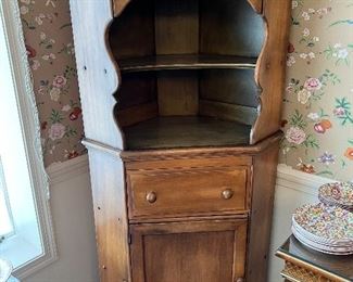 Antique Forefathers Group Corner Cupboard